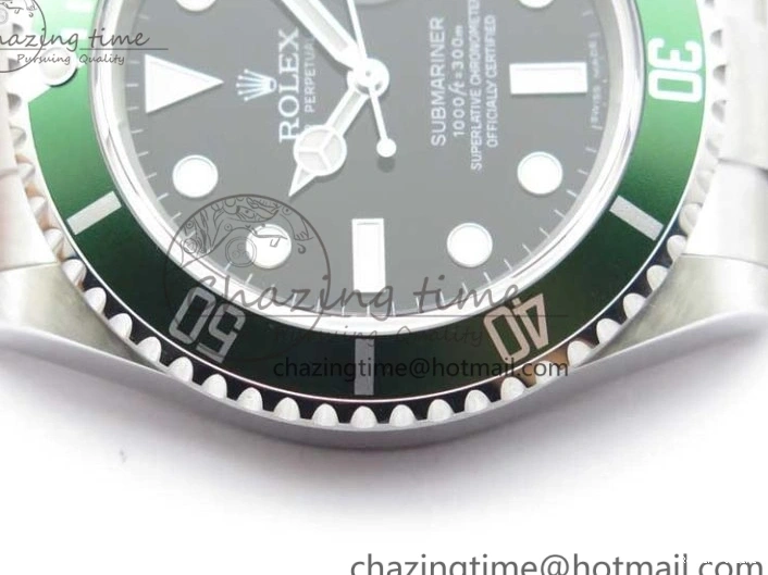 0512 Neat Submariner 16610 LV Green No Rehaut Engraving 904L Steel ARF1:1 Best Edition on SS Bracelet SH 2955